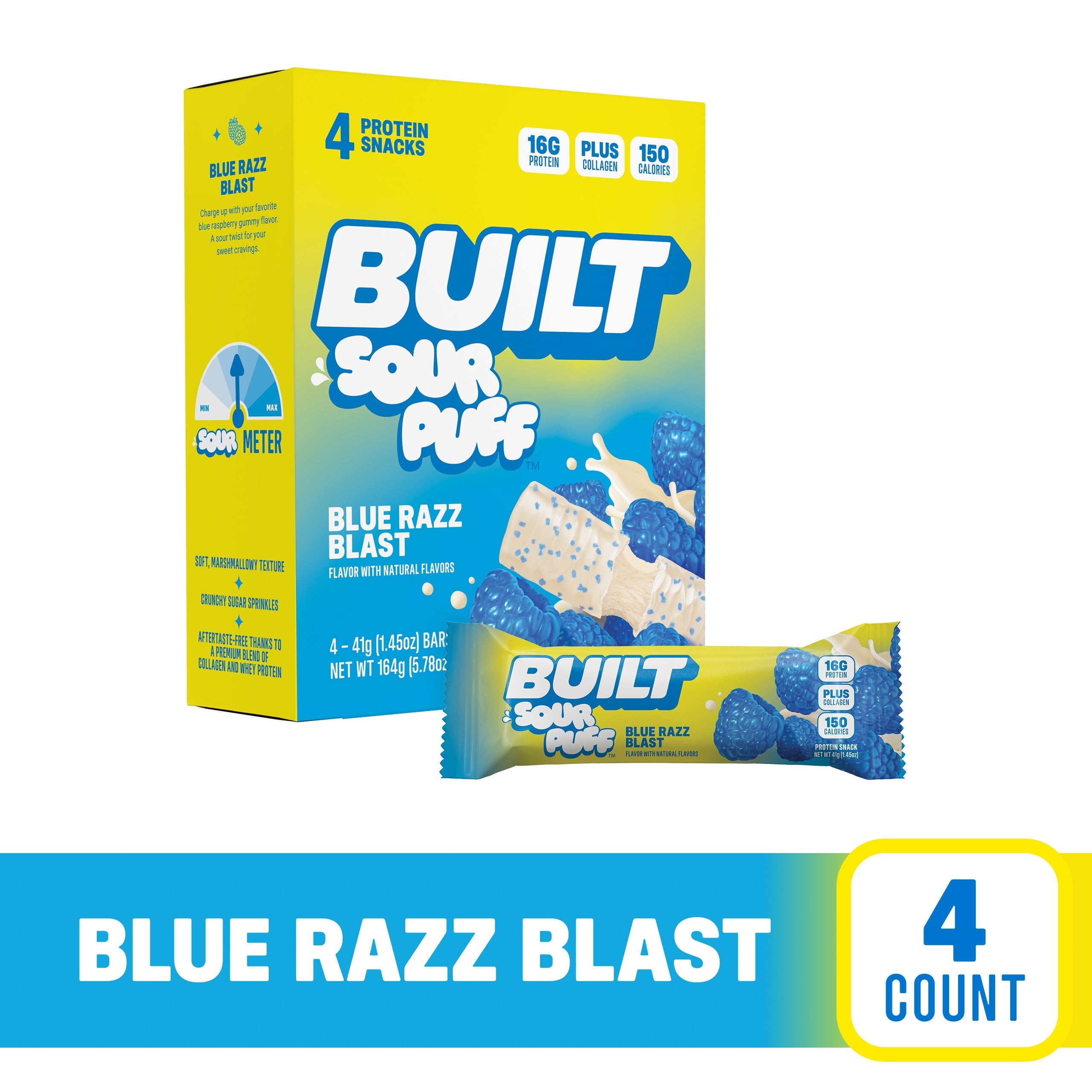 Blue Razz Blast Sour Puff 4ct